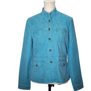 Madison & Max. Blue, Military inspired jacket. Size: Medium